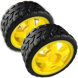 Electroglobal ROBOTIC CAR WHEELS | UNIVERSAL HUB 65 MM GEAR MOTOR TYRE | WHEEL, TYRE FOR TOY CAR, BO MOTOR, DC GEAR TYRES, RUBBER TYRES-picture-10