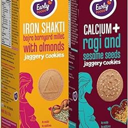 Early Foods - Pack Of 2 Pregnancy Cookies, Millet Biscuits |Jaggery Biscuits(Ragi Biscuits With Sesame & Bajra Barnyard Cookies, Butter), 260 gram-image-30