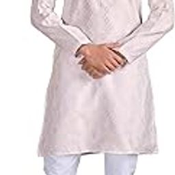 Stylish Jacquard Kurta for Men Traditional Indian Ethnic Wear for Wedding & Festive Occasions Round Neck, Mandarin Collar, Regular Fit with Pockets-image-92