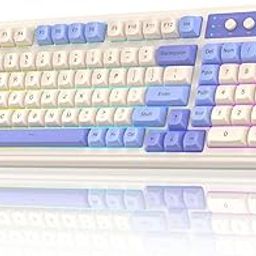 AULA S99 3 in 1 World's First Silicon Membrane Gaming Keyboard | Bluetooth/2.4GHz/USB-C Balls Keycap Keybaord with Knob | Programmable RGB Backlit Gaming Keyboard for PC/Xbox/PS5 (Purple)-22
