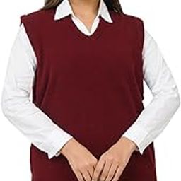 Womens' Woolen Formal Sweater for Winterwear || Relaxed Fit || Sleeveless || V-Neck || Fine Knitted Winter Formals-image-31