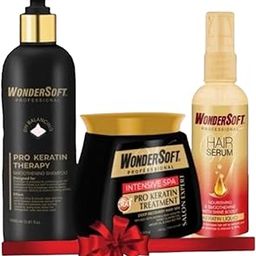 WonderSoft Professional Hair Care Set, Pro Keratin Therapy Shampoo 250ml, Intensive Spa Treatment 500gm, Pro Keratin Hair Serum 120ml (Kit 870gm)-9