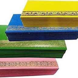 Truvic Pack of 100 Flower Designer Money Envelope, Shagun Envelop, Wedding, Engagement, Any Occasion Cash Gift Money Cover Pack of 100 (Ass.Colours)-27