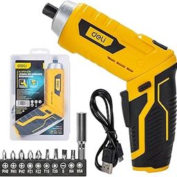 Deli DL-DP04-E2B1 3.6V 250RPM Cordless Screwdriver Set 1.5Ah Li-Ion Reversible Driver with 10-pieces Screw Bits LED Worklight 3.0N.m. Max Torque & Keyless Chuck for DIY & Home Use-image-23