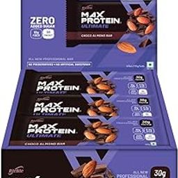 RiteBite Max Protein Ultimate Choco Almond 30g Protein Bars [Pack of 12] Protein Blend, Fiber, Vitamins & Minerals, No Preservatives, 100% Veg, No Added Sugar, For Energy, Fitness & Immunity - 1200g-image-38