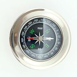 advancedestore Stainless Steel Pocket Compass-Magnetic - Suitable for Camping Hiking, Climbing, Traveling (Pack of 1) Size-2inch-10