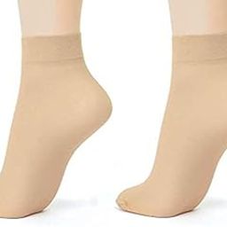 Pack of 02 Ultra Sheer Silky Ankle Stockings-image-92