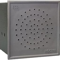 ESD Audio Visual Hooter: Compact 92 x 92 mm panel-mounted device combining 80 dB sound output, adjustable volume, five super-bright red LEDs, and an Accept Push Button.-31