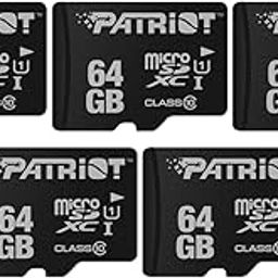 Patriot Memory LX Series Micro SD Flash Memory Card 64GB 5 Pack PSF64GMDC105-14