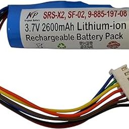 KP Original 3.7V 2600mAh SRS-X2, SF-02, 9-885-197-08 Battery Replacement Compatible with Sony Wireless Portable Bluetooth Speaker, 2600 mAh-6