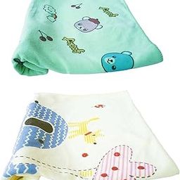 TERI BERI 100% Soft Cotton Baby Bath Towel for Infants/New Born/Babies (0-12 Months) (Pack of 2) (Colours & Prints Vary), Multi-image-57