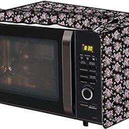 The Furnishing Tree microwave oven cover Suitable for IBELL 30 Liters OTG 30GDLX, Dustproof, Stain-Resistant, Cover Size WxDxH in CM- (51.5x42x30), Floral pattern Black Purple-image-99