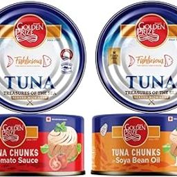 Golden Prize Combo - 1 x Tuna Chunk in Tomato Sauce and 1 x Tuna Chunk in Soyabean Oil (2 x 185gms Each)-image-43