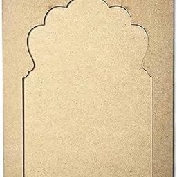 ADIKALA™ MDF Plain jharokha Cutout for DIY Art and Craft | Wall Hanging Decorations, Festival Gift, Wedding 13.inch (33.23)-Set Of 2-image-3