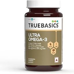 TrueBasics Ultra Omega 3 Fish Oil (30 Capsules) | Triple Strength with 1150mg Omega 3, 525mg EPA & 375mg DHA | For Heart, Joints & Brain Health-11