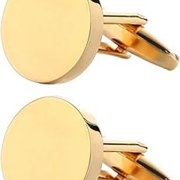 Mens Cufflinks Round Cuff Links for Wedding Party Engagement Boyfriend Gifts Gold | Cufflinks | Mens Jewelry-image-92
