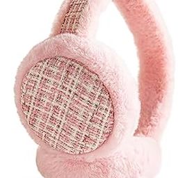 Winter Earmuffs with Plush, Warm & Cozy Lattice Pattern for Kids, Adult-image-94
