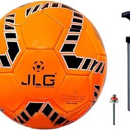 JLG Base Football Size 5 (32 Panel) with Pump for All Players (Orange)-image-86