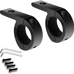 AllExtreme EXFLMB2 Universal Fog Light Horizontal Bar Clamp Mounting Bracket Kit with Rubber Insert for Car Jeep SUV and Off Road Vehicles (1 Pair)-35