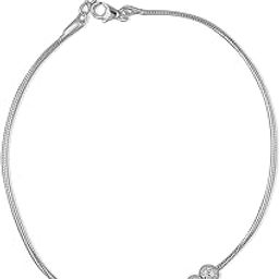 925 Silver Beaded Charm Anklet with Starburst Pendant for Women, Pair | Gifts for Women & Girls-image-6