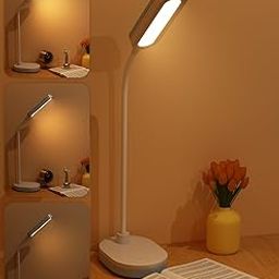 PESCA Rechargeable Battery Operated Desk Lamp – Adjustable Study Table Lamp for Students, Office Desk Light with Portable Design, Ideal Night Light for Study Room-image-48