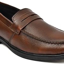 Men's Leather Penny Loafer Shoes | Classic & Comfortable Slip-On Footwear for Business & Casual Wear-image-34