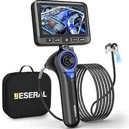 360°Articulating Borescope Camera - JESERAL 5" HD 1080P Inspection Camera Screen with 6 Light, Endoscope with 6.2mm IP67 Waterproof Probe, 3X Zoom 4-Way Borescope with Flexible Cable-31