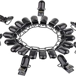 25X Leg Garter Belt Thigh Suspenders Stockings Shirt Stay Holder Strap Clips 25Mm Black-image-5