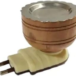 ZAM ZAM STORE Electric Kapoor Dani, Ceramic Incense Holder with Switch, Wooden Design Camphor Burner Night Lamp, Aroma Diffuser-image-99