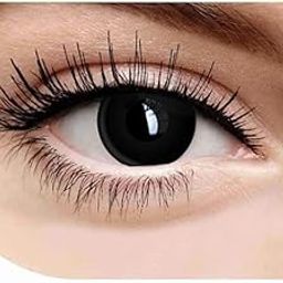 EYCOG Black Monthly Colored 0 Power Contact Lenses for Eyes Men and Women with Lens Travel Kit-image-4