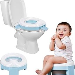 Infantso 2 in 1 Baby Potty Training Seat for 1 + Year Child, Foldable Potty Trainer with Detachable Potty Bowl, Suitable for Potty training of Boys & Girls, Fits Round & Oval Western Toilets (Small)-image-7