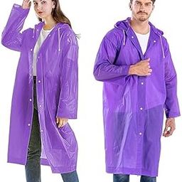 EVA Waterproof Rain Coat Hooded Outdoor Water Resistant Suit Portable Men and Women (Pack of 1) (Universal, Purple)-picture-47