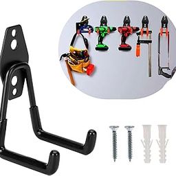 GROVENT® 2 Pcs Garage Storage Hooks Heavy Duty – Wall Mount Utility Anti-Slip Coating Hook for Hanging Tools, Ladder, Hose, Cords, Chair & Garden Equipment – Multi-Size Organizer Set for Garage Wall-image-45