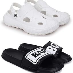 Combo Pack of 2 Slipper/Flip Flops/Slides/Clogs/Sandals for Men (Cl-1200 Vs Badboy, Big Star)-image-80