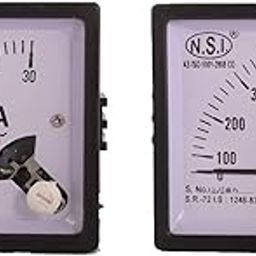 Rashri Combo Of Analog Voltmeter 0-500V And 0-30Amp Corded Electric Ammeter Panel, White-18