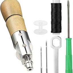 LUMINFLY DIY 8Pcs Leather Crafting and Repair Stitch Kit: Handheld Sewing Awl Set with Tools-image-32
