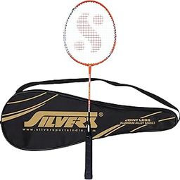 Silver's Jointless Aluminium Alloy Composite Storm Badminton Racket with Full Cover(Red/Silver)-11