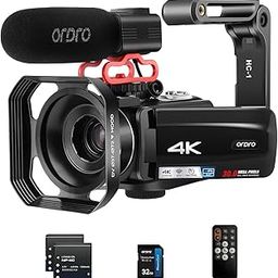 ORDRO 4k Video Camera Camcorder for Vlogging 10X Optical Zoom 100X Intelligent Zoom-17