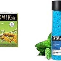 Soulflower Lemongrass Haldi Soap Ocean Blue Bath Salt-Pure & Natural Sea Salt-image-14