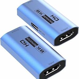 HDMI Extender Repeater, 8k 60Hz Full HD Signal Amplifier High Speed Transmission 4k 3D Video Format Support Female to Female Adapter, for Laptop, Desktop, Monitor, Projector-picture-10