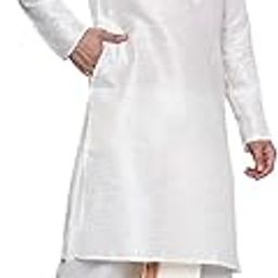Cotton Silk Kurta for men with Dhoti Style Pyjama Set (XXL, Cream)-picture-36
