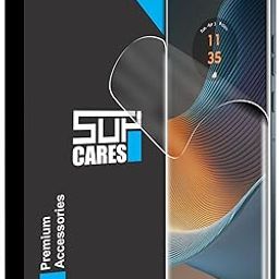 SupCares TPU Anti Glare Matte Unbreakable Membrane Screen Protector for Motorola Edge 50 Fusion and Motorola G85 (6.7 Inch) With Easy Self Installation Kit | Fingerprint Working-32