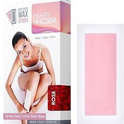 Hilary Rhoda Easy To Use Wax Strips | Gel Wax Hair Removal | Full Body Wax Strips for Arms,Legs & Body | Salon Like Results at Home Wax Strips | With 2 Finish Wipes | 20 Strips (Rose)-image-73