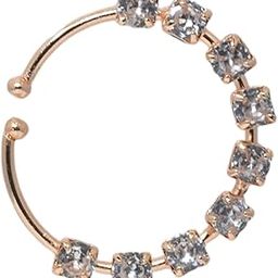 Gold plated nosering nosepin no need piericing Bollywood style Nath for women n Girls-2512-image-9