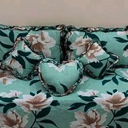 Luxurious Glace Cotton Home Bedding Set | 6 Piece with Frilly Pillowcases and Filled/Frilly Cushions | 6 Piece Bedsheet Set | Complete Bedding Sets-image-85
