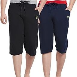 Regular Fit Men Capris Pack of 2-MACK57845-picture-49