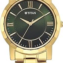 Karishma Zing Quartz Analog Green Dial Stainless Steel Strap Watch for Men-1644YM05/NT1644YM05-1