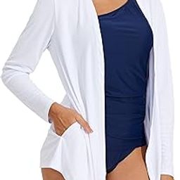 Women's UPF 50+ Cardigan Sun Shirts Long Sleeve Lightweight Sun Wrap with Pockets SPF UV Quick Dry-image-49