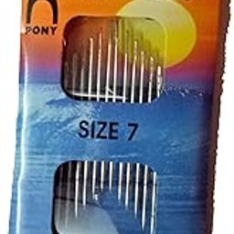 Pony Long Point Needles ( Long Hole) Crewel Size No 7 & 8 , 16 Needles In One Card, Set of 2 Each-image-3