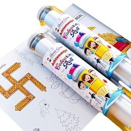 Shrut Gyan Ashtamangal Colouring Roll | Jain Mythology & Culture Themes | Kids Art Activity Roll for Fun & Learning-image-77